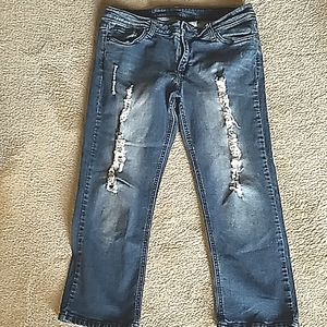 Soundgirl distressed denim jeans, size 13